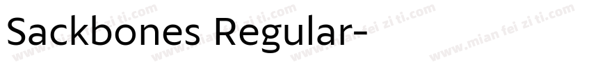 Sackbones Regular字体转换
